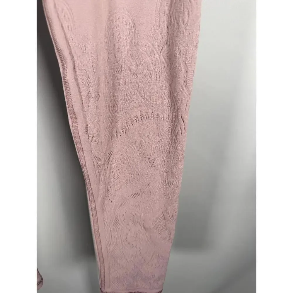 Lululemon Reveal Crop *Zen Expression Vintage Mauve Size 12 - Picture 10 of 11